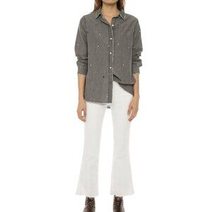 The Great Campus Shirt Polka Dot 2 M Gray Casual Preppy